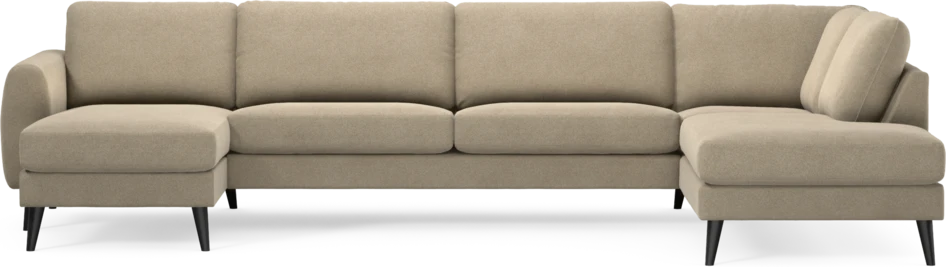Bridge - 3-sits soffa med schäslong vänster och divan höger - Beige