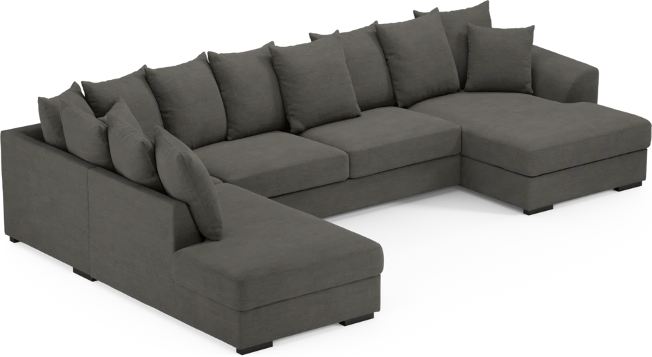 Town - 3-sits soffa med divan vänster och schäslong höger - Grå