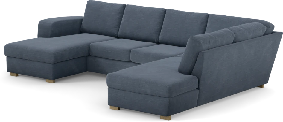 Friday - 3-sits soffa med schäslong vänster och divan höger - Blå