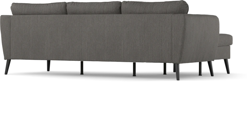 County - 3-sits soffa med flyttbar schäslong - Brun