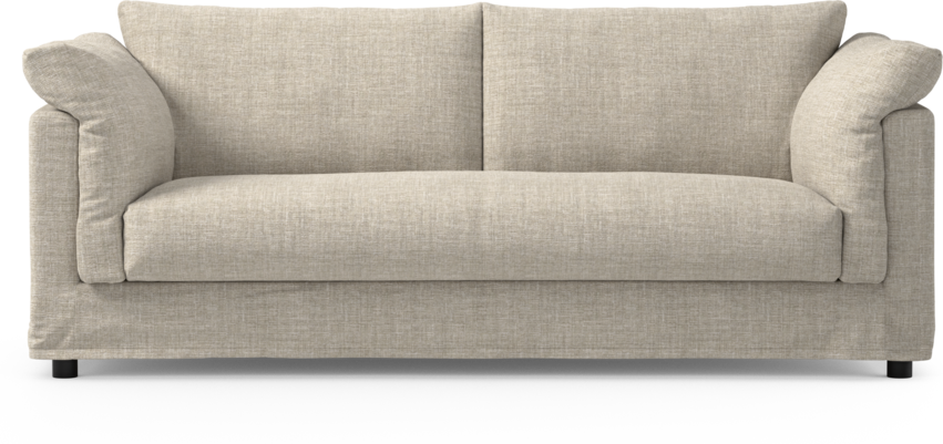 Cherrie - 2,5-sits soffa, hel dyna och kappa - Beige
