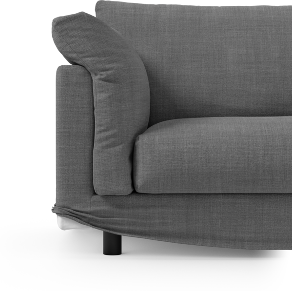 Cherrie Klädsel - Klädsel till 4-sits soffa, hel dyna - Grå