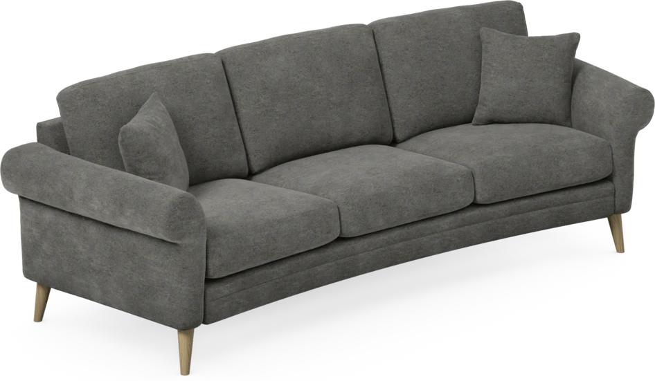 Eden - 3-sits soffa svängd - Grå