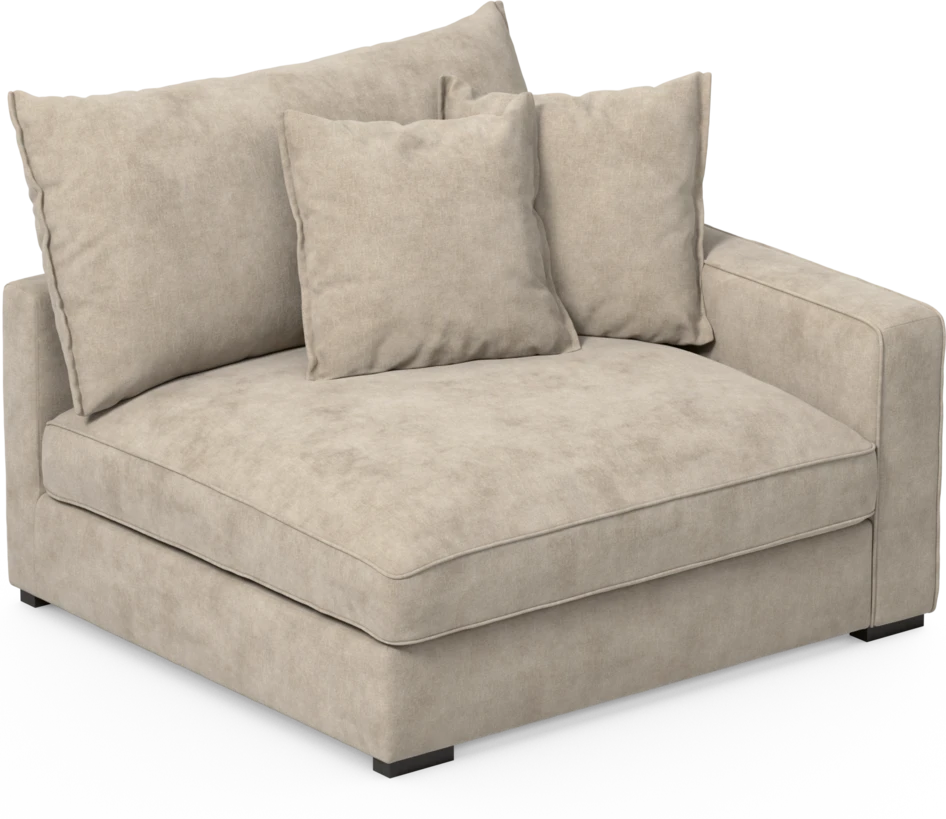 Rossi - 1,5-sits med armstöd höger - Beige