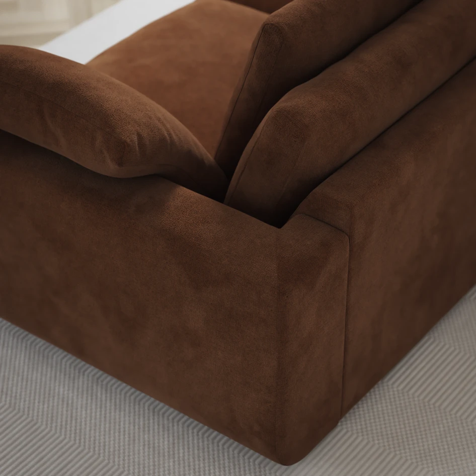 Amie - 3-sits med divan höger - Orange