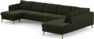 County - 4-sits soffa med schäslong vänster och divan höger - Grön