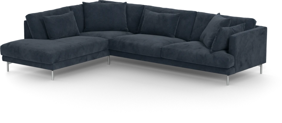 Harper - 3-sits soffa med divan vänster - Blå