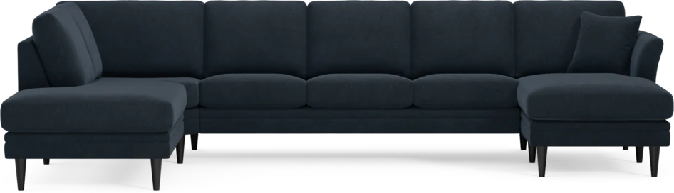 Eden - 3-sits soffa med divan vänster och schäslong höger - Blå