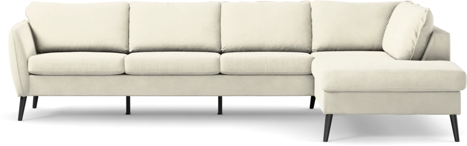 County - 3-sits soffa med divan höger - Vit