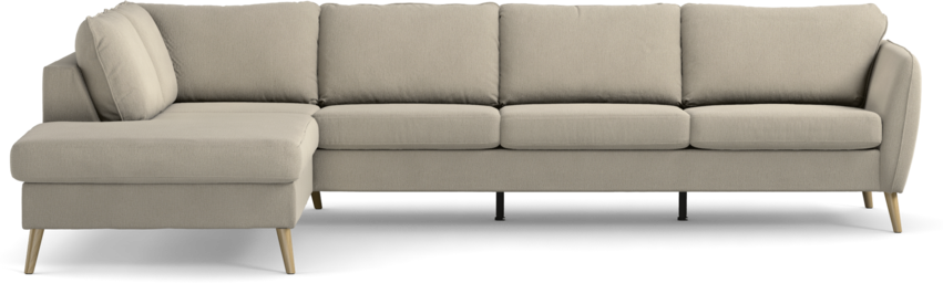 County - 3-sits soffa med divan vänster - Grå