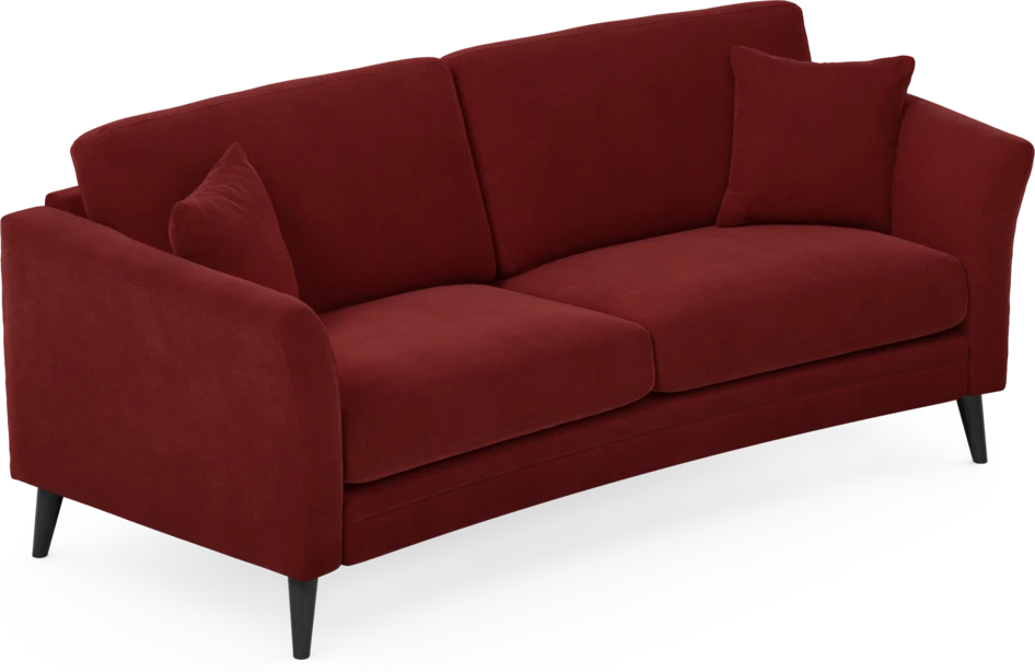 Eden - 2,5-sits soffa svängd - Röd