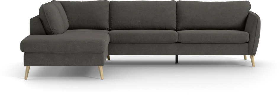 County - 2,5-sits soffa med divan vänster - Brun