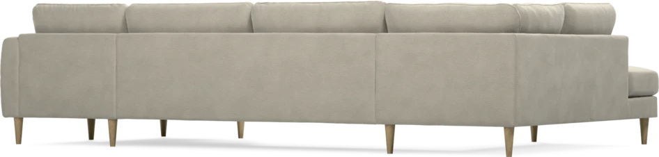 Bridge - 3-sits soffa med divan vänster och schäslong höger - Brun