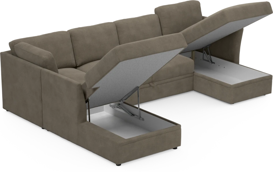 Öland - Bäddsoffa med divan vänster och schäslong höger - Beige