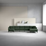 County - 4-sits soffa med schäslong vänster och divan höger - Grön