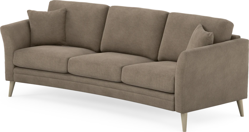 Eden - 3-sits soffa svängd - Brun