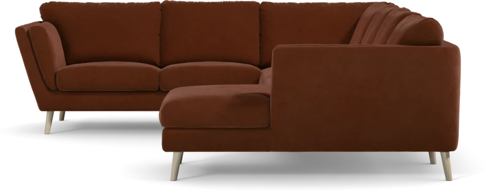 Madison Lux - Hörnsoffa med schäslong höger - Orange