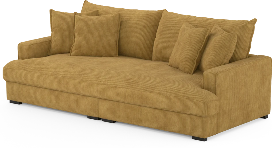 Rossi - 3-sits soffa, hel dyna - Gul