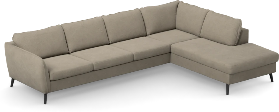 County - 3-sits soffa med divan höger - Beige
