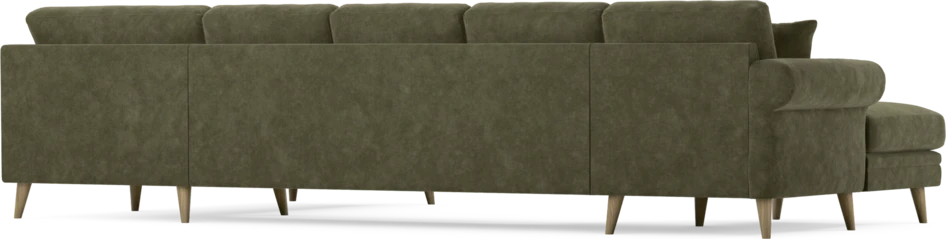 Eden - 3-sits soffa med schäslong vänster och divan höger - Grön