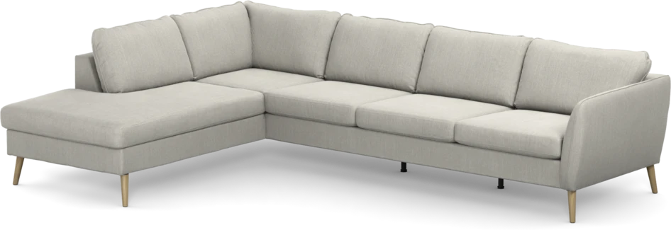 County - 3-sits soffa med divan vänster - Grå