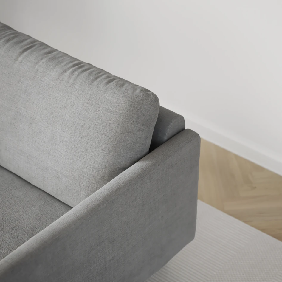 Madison Lux - 2-sits soffa med divan vänster och höger - Grå