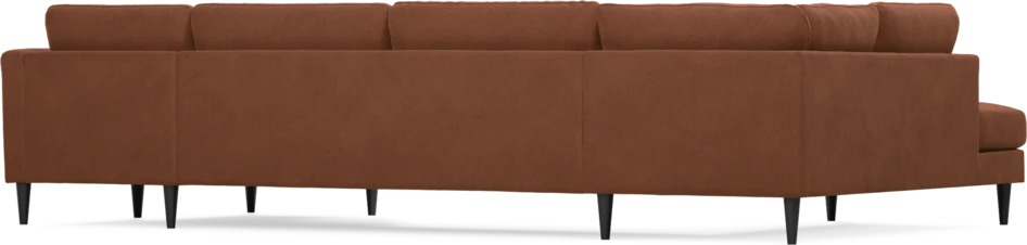 Bridge - 3-sits soffa med divan vänster och schäslong höger - Orange