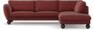 Madison Lux - 3-sits soffa med divan höger - Rosa