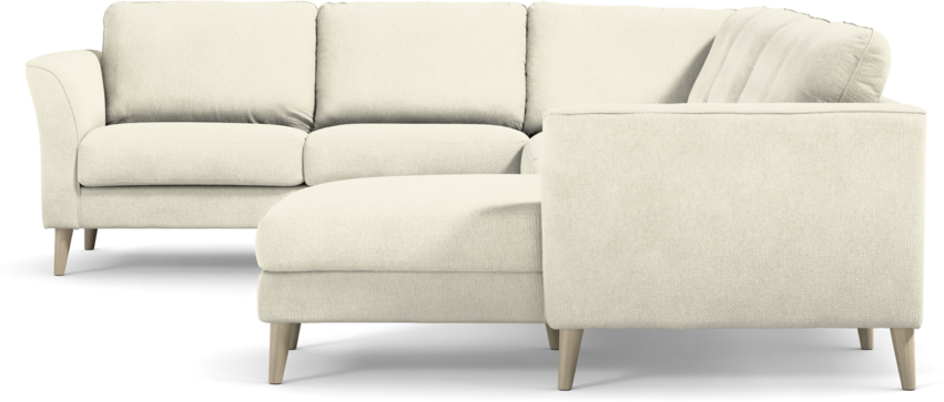 Bridge - Hörnsoffa, 2+3-sits med schäslong höger - Vit