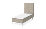Sense Delux - Ramsäng, enkelsäng med bäddmadrass Sense Delux - Beige