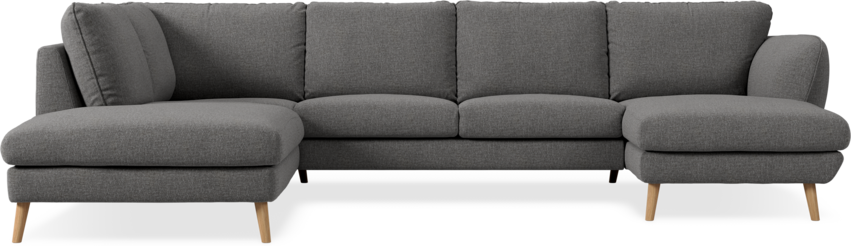 Madison Lux - 2-sits soffa med divan vänster och schäslong höger - Grå