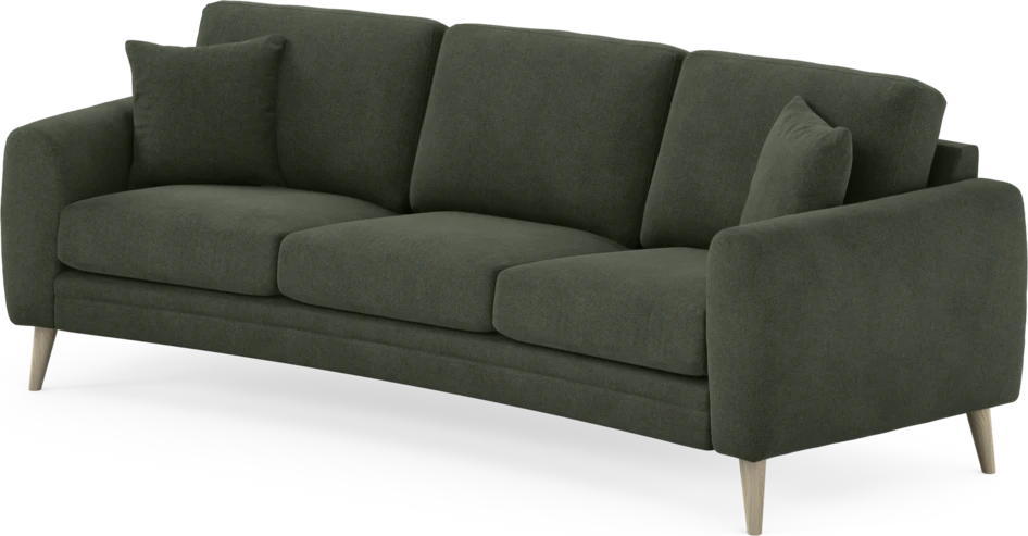 Eden - 3-sits soffa svängd - Grön