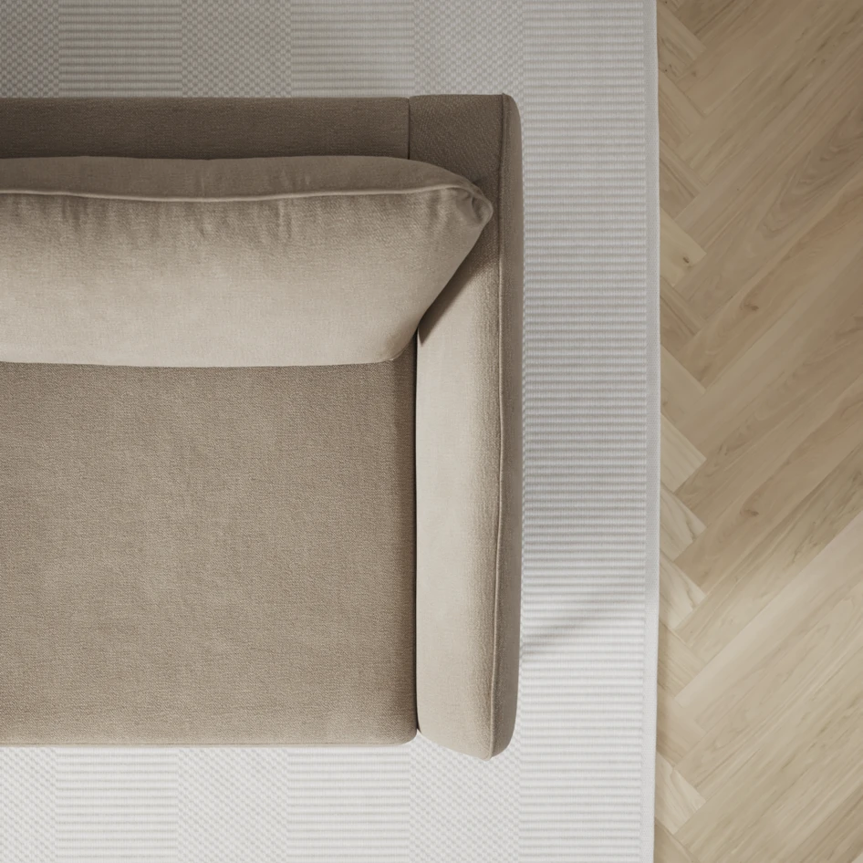 County - 3-sits soffa med divan vänster och schäslong höger - Beige