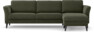 Bridge - 3-sits soffa med schäslong höger - Grön