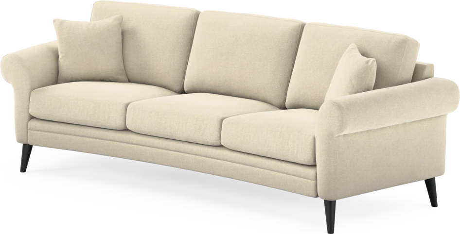 Eden - 3-sits soffa svängd - Beige