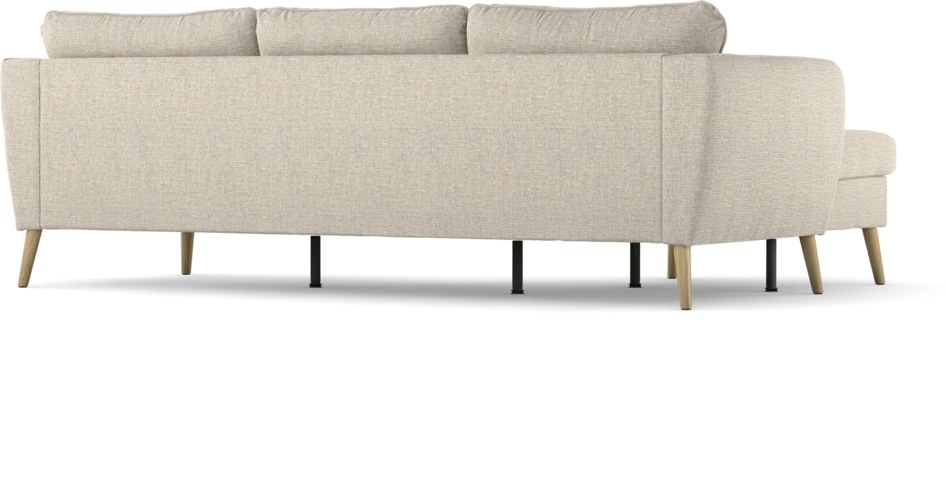 County - 3-sits soffa med flyttbar schäslong - Beige