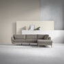 County - 2,5-sits soffa med divan höger - Brun