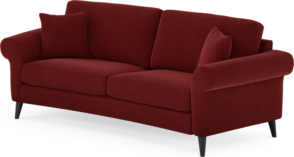 Eden - 2,5-sits soffa svängd - Röd