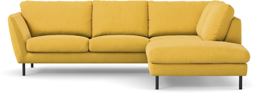 Madison Lux - 2-sits soffa med divan höger - Gul