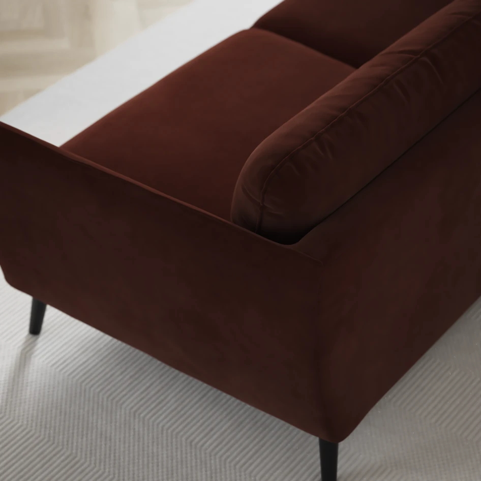 Madison Lux - Hörnsoffa med schäslong höger - Orange