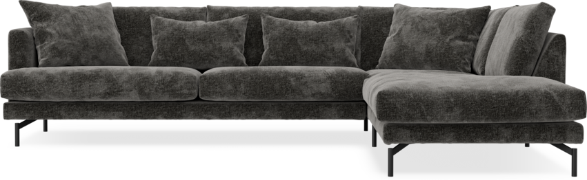 Harper - 3-sits soffa med divan höger - Grå