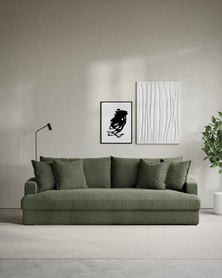 Mila - 4-sits soffa, hel dyna - inspiration