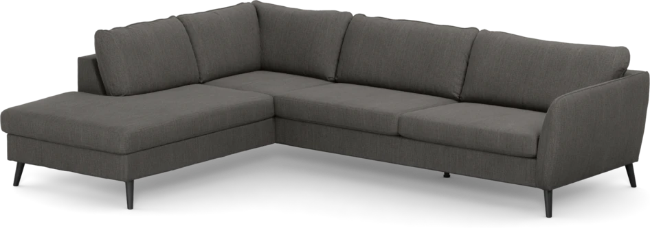 County - 2,5-sits soffa med divan vänster - Brun