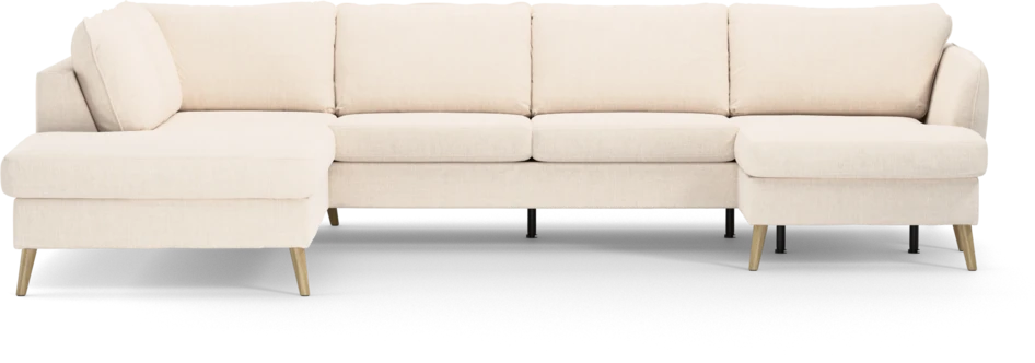 County - 3-sits soffa med divan vänster och schäslong höger - Vit