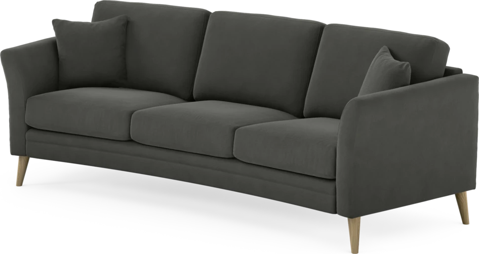 Eden - 3-sits soffa svängd - Grå
