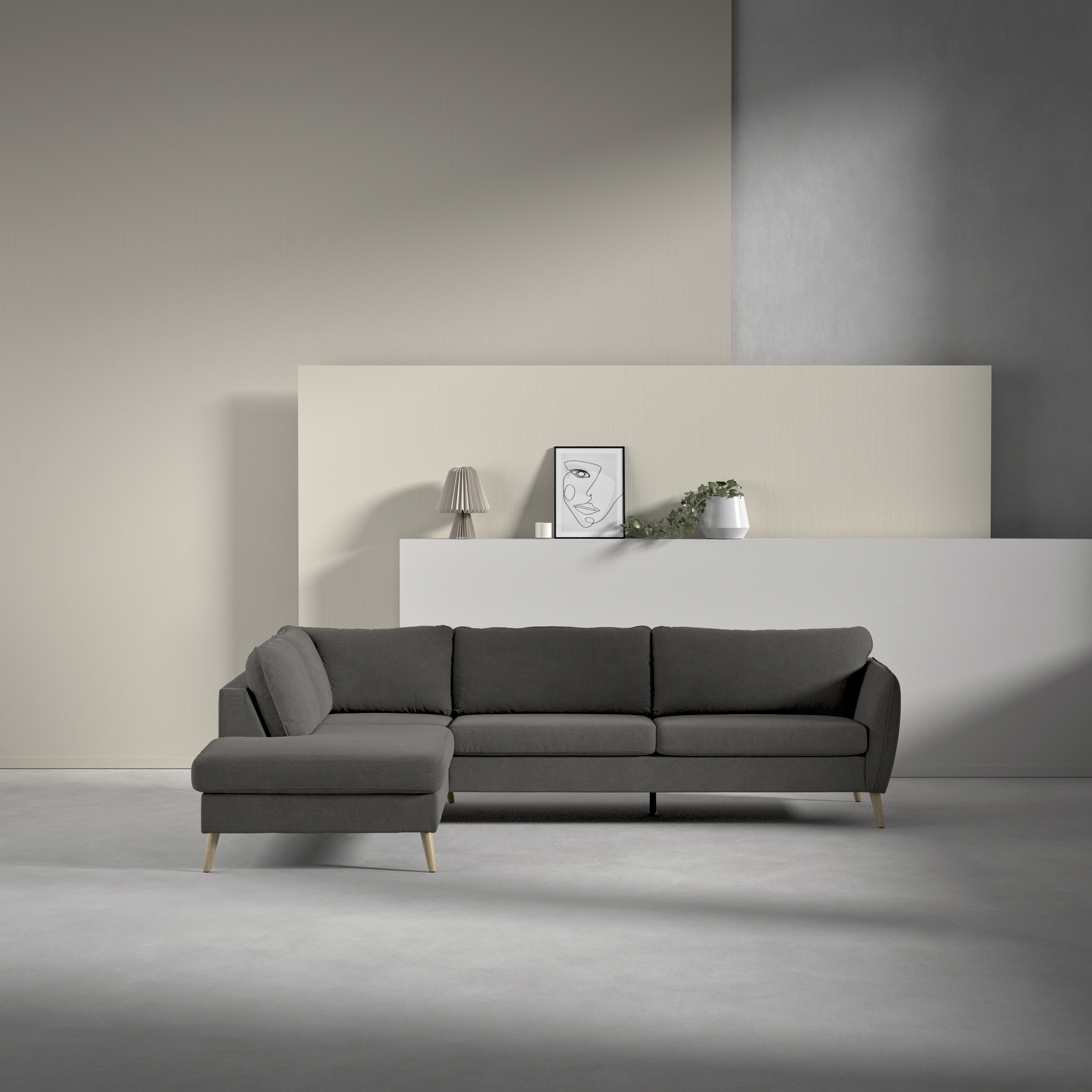 County - 2,5-sits soffa med divan vänster - inspiration