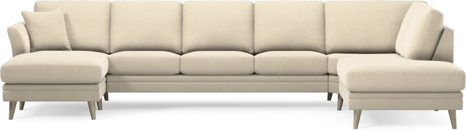 Eden - 3-sits soffa med schäslong vänster och divan höger - Beige