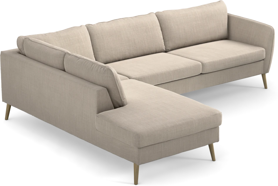 County - 2,5-sits soffa med divan vänster - Beige