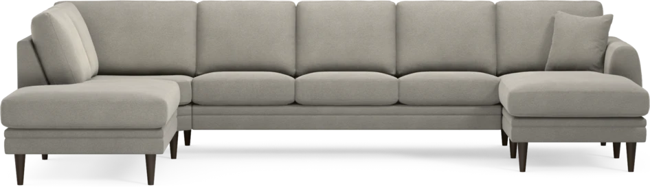 Eden - 3-sits soffa med divan vänster och schäslong höger - Grå