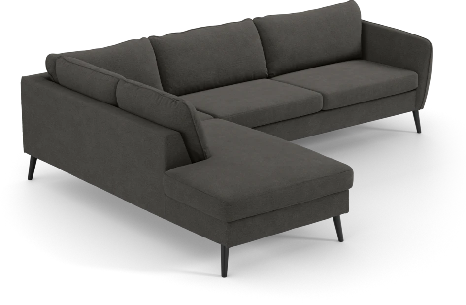 County - 2,5-sits soffa med divan vänster - Brun